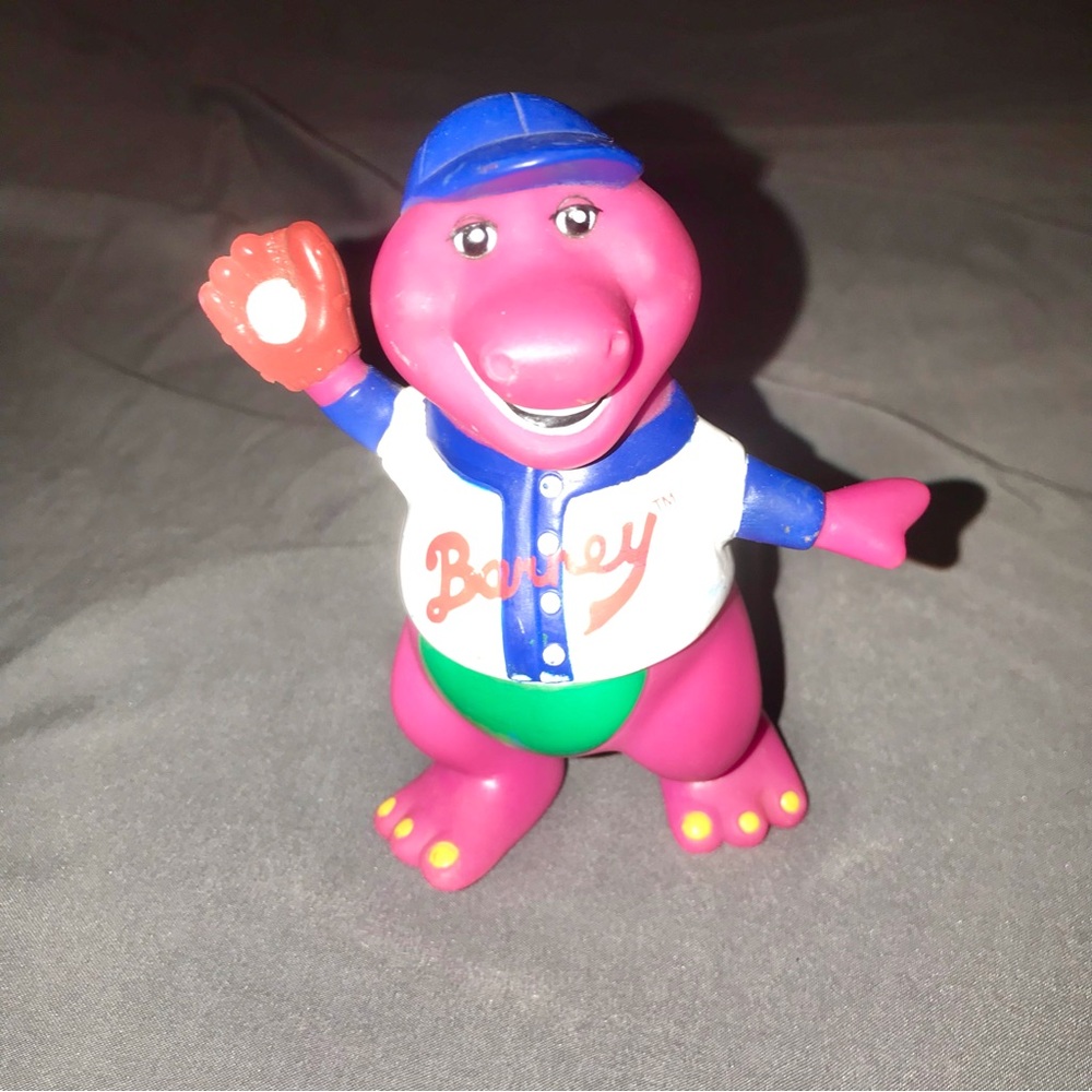 Fun-Time Barney 1993 Dinosaur Baseball Lyons Figure Vintage toy figure